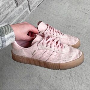 Pink Suede adidas Sambas — size 9!
